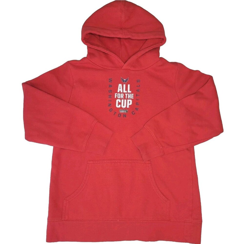 Washington Capitals Hoodie Pullover Sweatshirt Stanley Cup Fanatics Kids Youth M